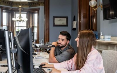 Monday Action Shot: DRT Associate Designers Nick Carvello and Darya Belavusava work together to put together construction documents for our active projects. ____________________________________ #DRT #DRTArchitects #boston #bostonarchitects #architecture #teamwork #team #southie #southboston #office #actionshot #architecturelovers #architect #archlovers #DesignResourceTeam #design #designer