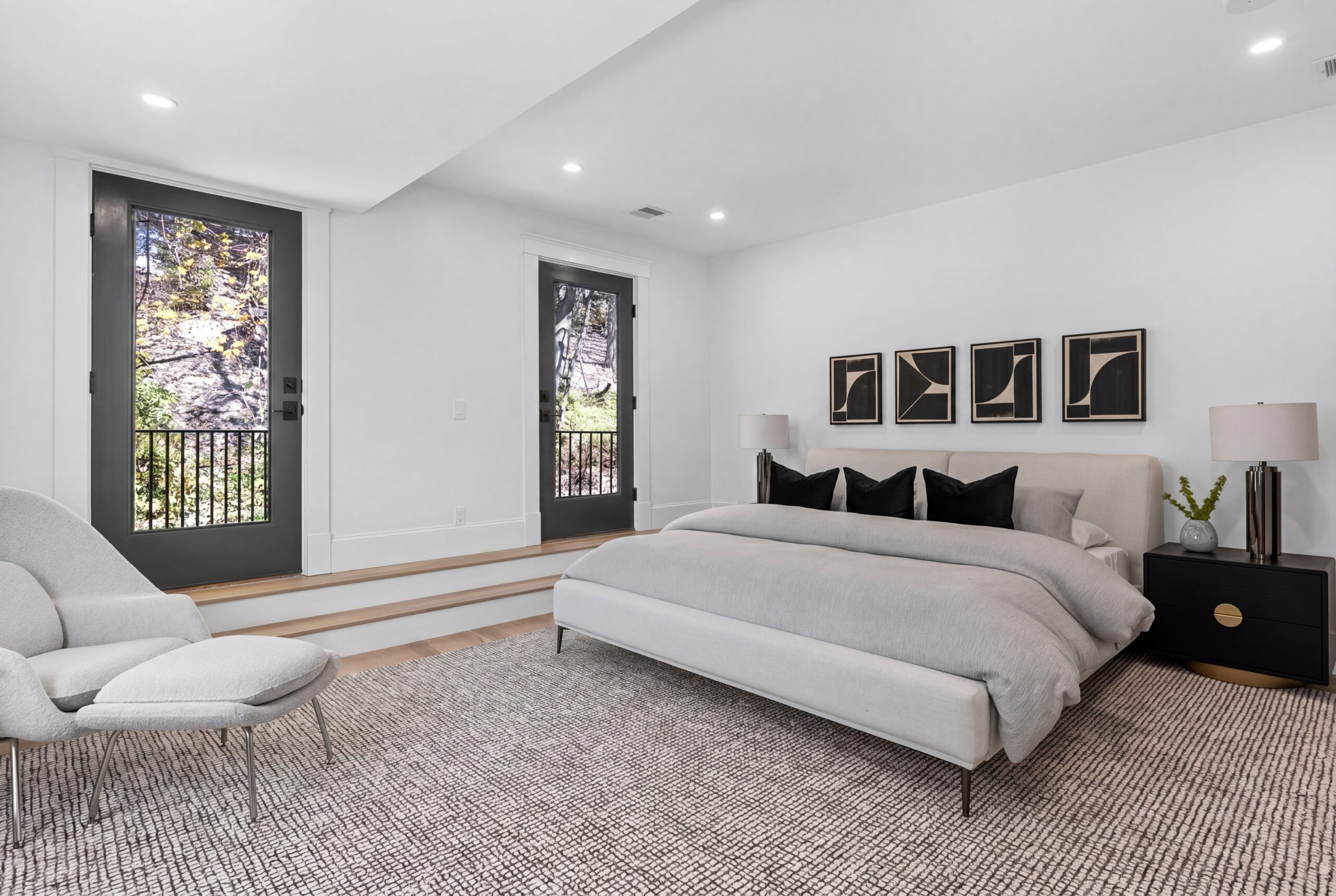 Contemporary bedroom large windows 4459 Washington Street Roslindale Massachusetts Design Resource Team