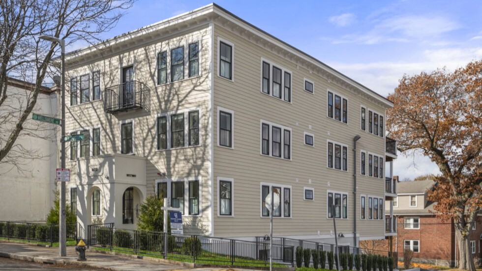 4459 Washington St_CornerCrop Multifamily residential building exterior 4459 Washington Street Roslindale Massachusetts Design Resource Team